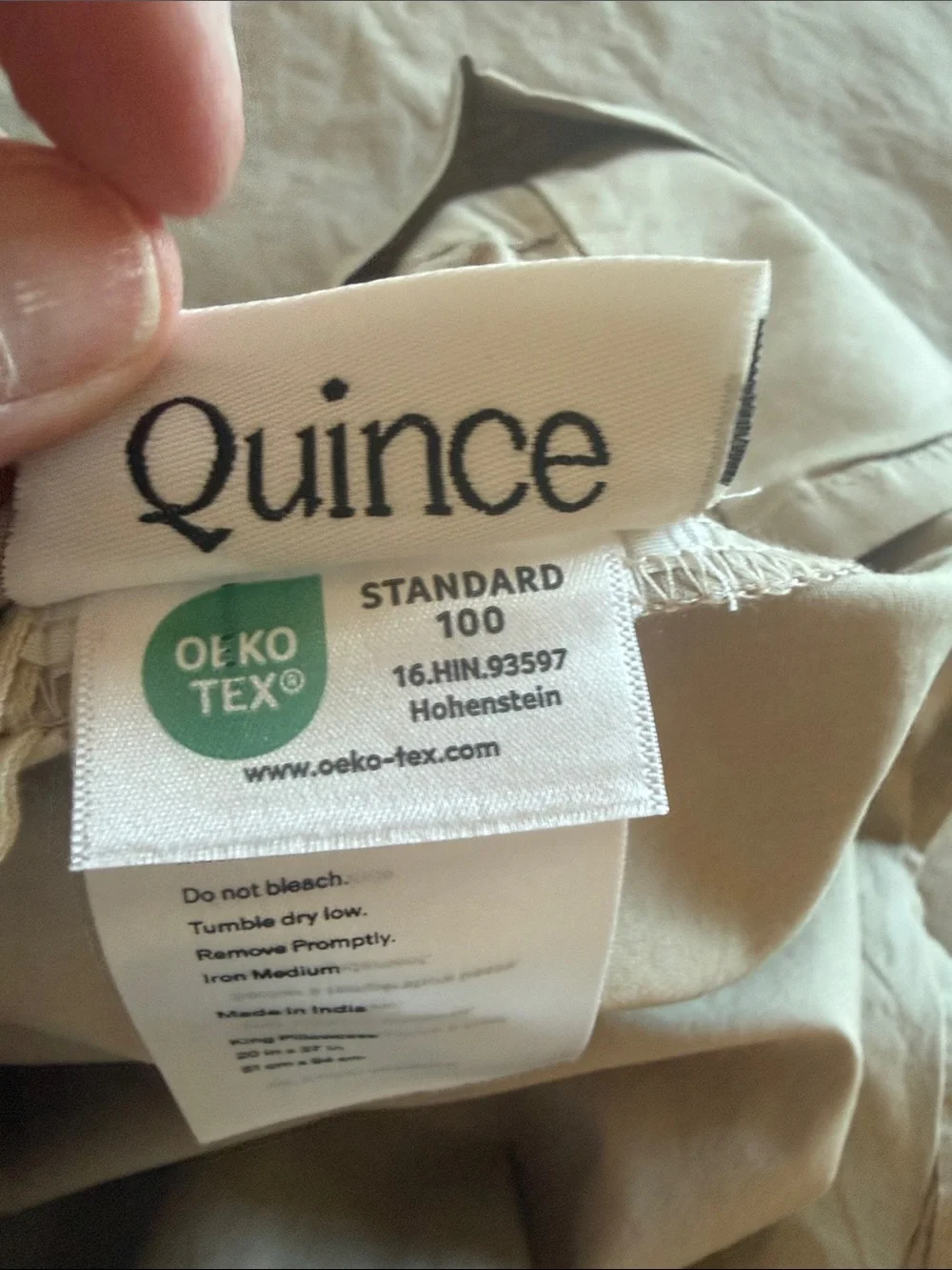 Quince Organic Crisp King Pillowcases – Set of 2 – 100% Organic Cotton
